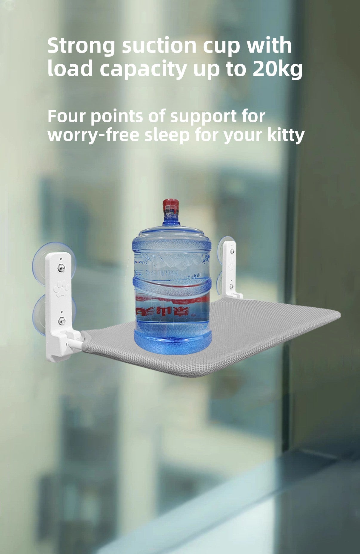 Cat Hammock Window Perch with Suction Cups Foldable Cat Bed Pet Hanging Hammock for Cats