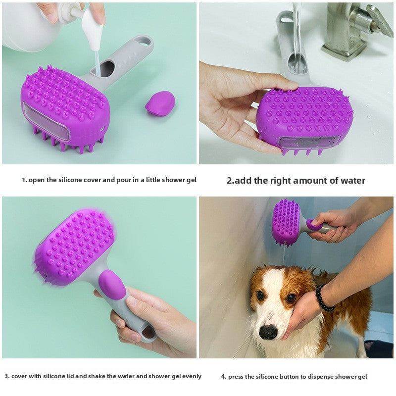 Dual Sided Pet Grooming Brush for Dogs Cats Massage Bath Shedding Deshedding Comb Professional Pet Care Tool
