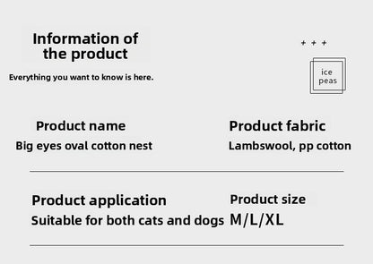 All Season Cat Bed Winter Warm Cat Sofa Cushion Pet Nest for Indoor Cats Cozy Sleeping Pad