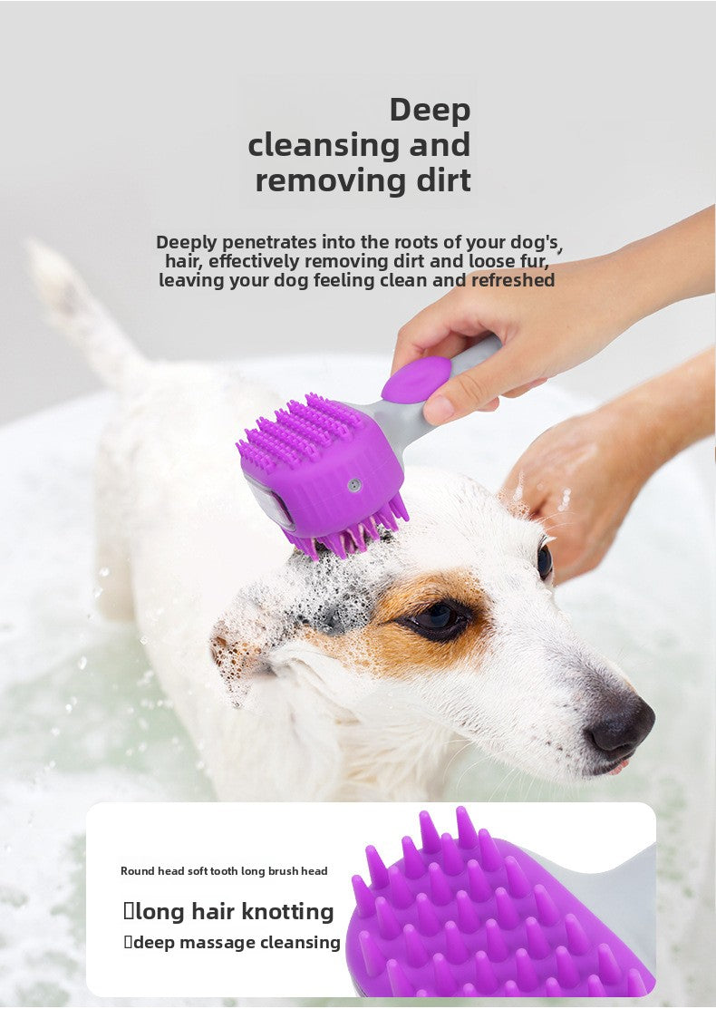 Dual Sided Pet Grooming Brush for Dogs Cats Massage Bath Shedding Deshedding Comb Professional Pet Care Tool