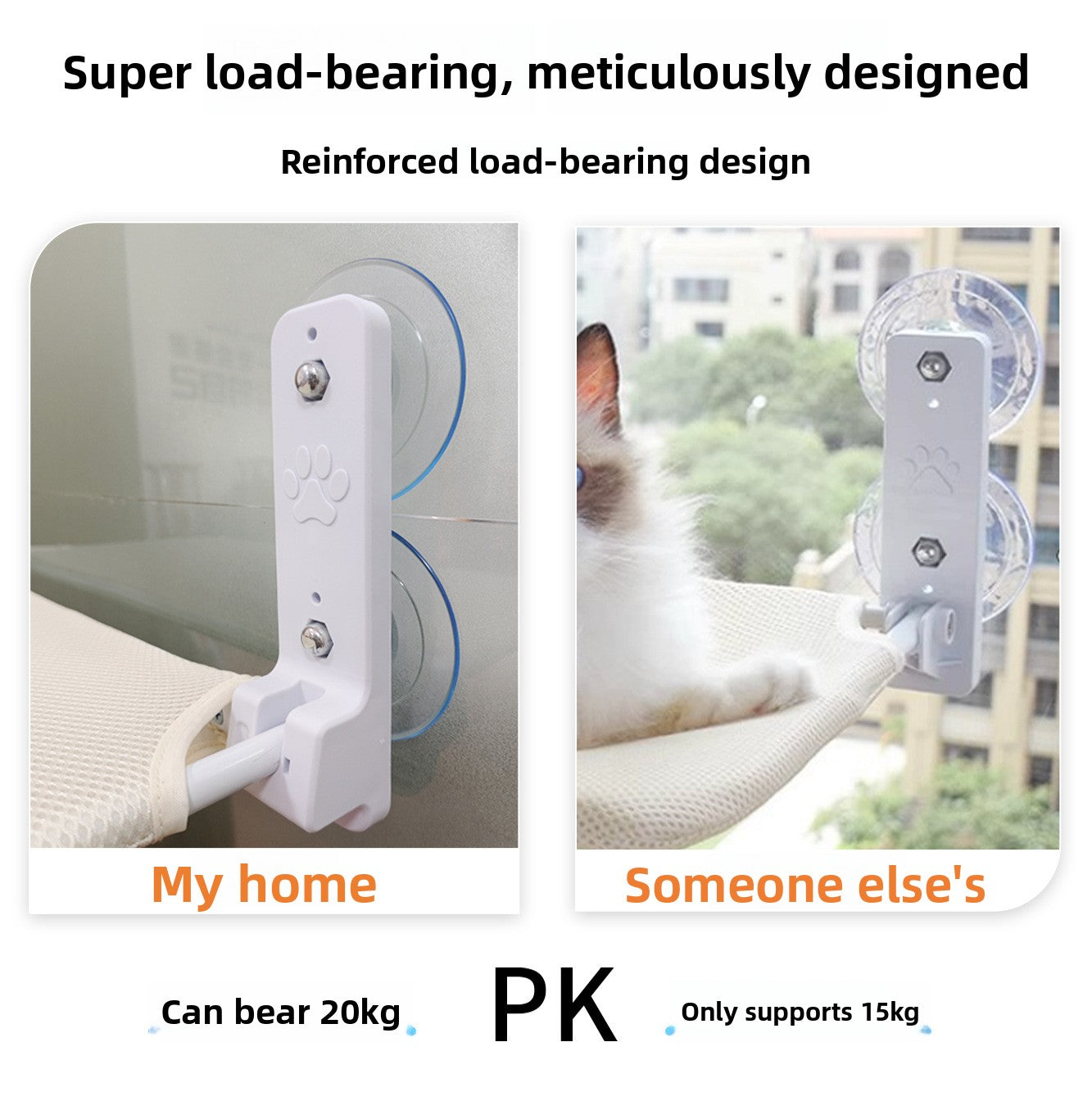 Cat Hammock Window Perch with Suction Cups Foldable Cat Bed Pet Hanging Hammock for Cats