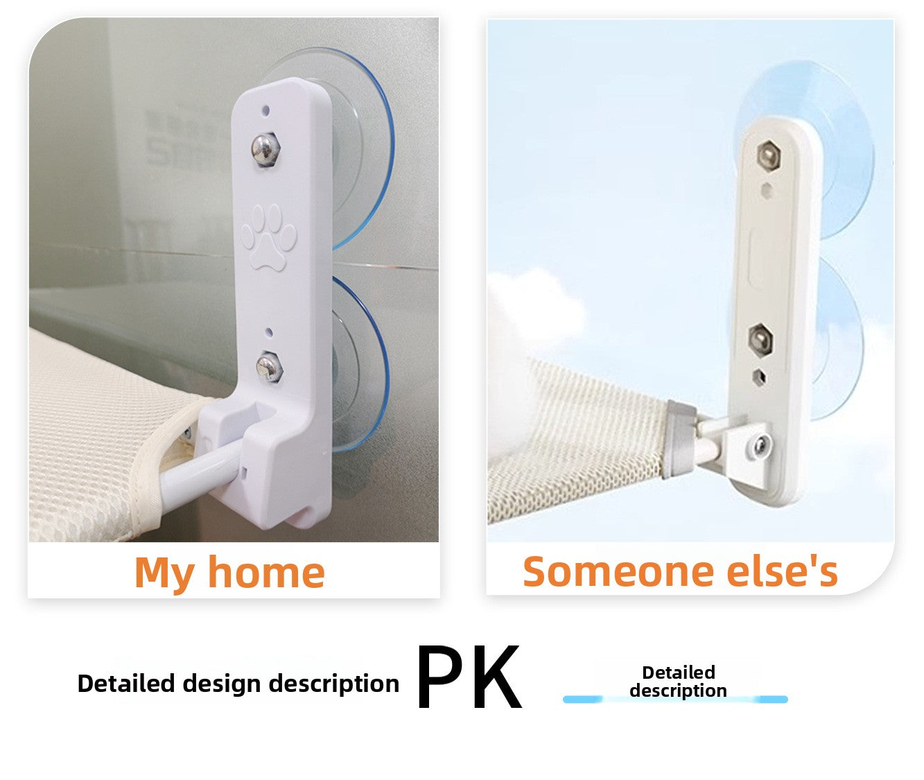 Cat Hammock Window Perch with Suction Cups Foldable Cat Bed Pet Hanging Hammock for Cats