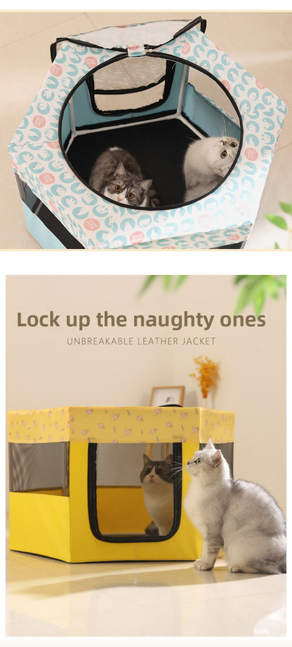 New All in One Foldable Cat Maternity Bed Nest with Fence Tent for Pregnant Cats Pet Supplies