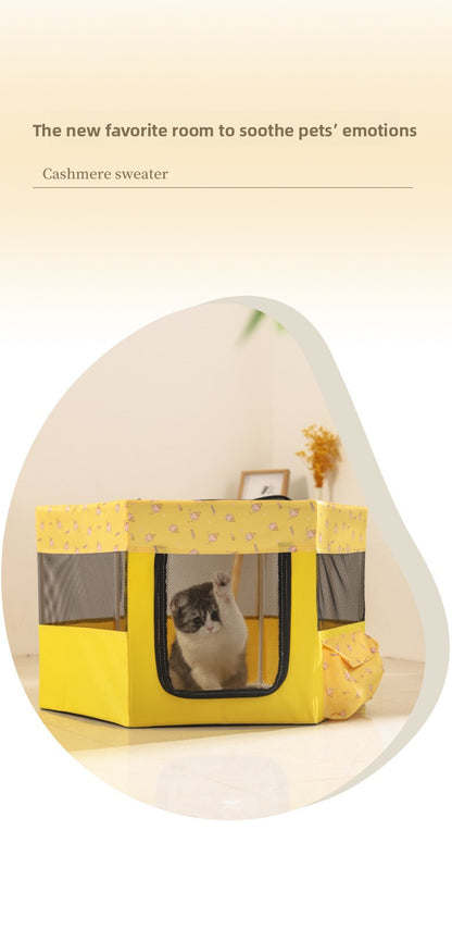 New All in One Foldable Cat Maternity Bed Nest with Fence Tent for Pregnant Cats Pet Supplies