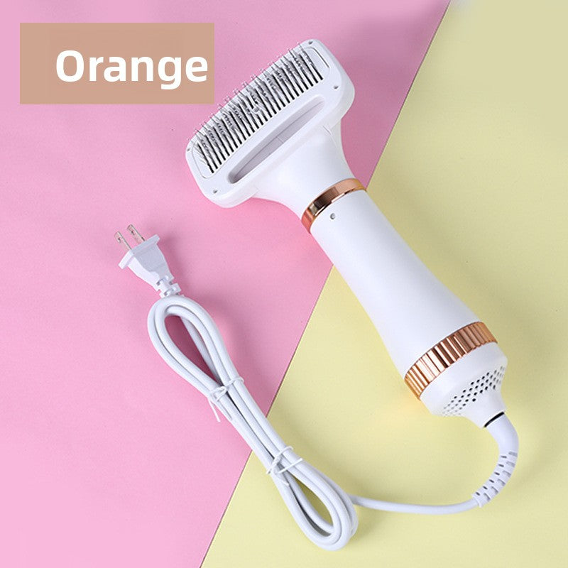 Smart Pet Hair Dryer Brush with Hot Air Fast Drying Combing and Grooming for Dogs Cats