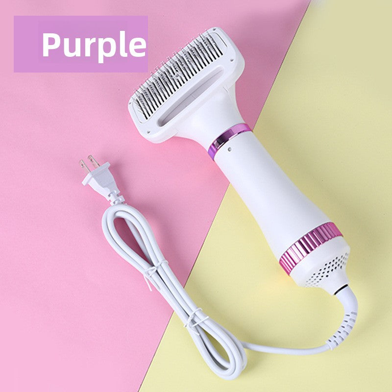 Smart Pet Hair Dryer Brush with Hot Air Fast Drying Combing and Grooming for Dogs Cats